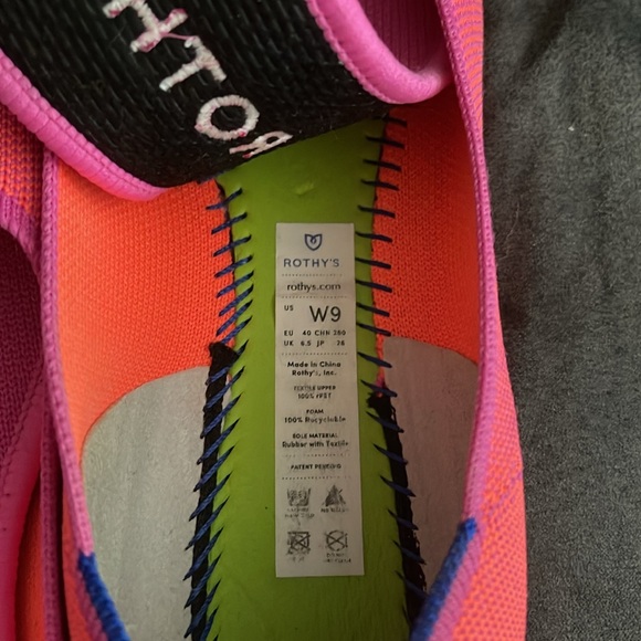 Rothy’s Tropical Pink Size 9 flats - Picture 8 of 9